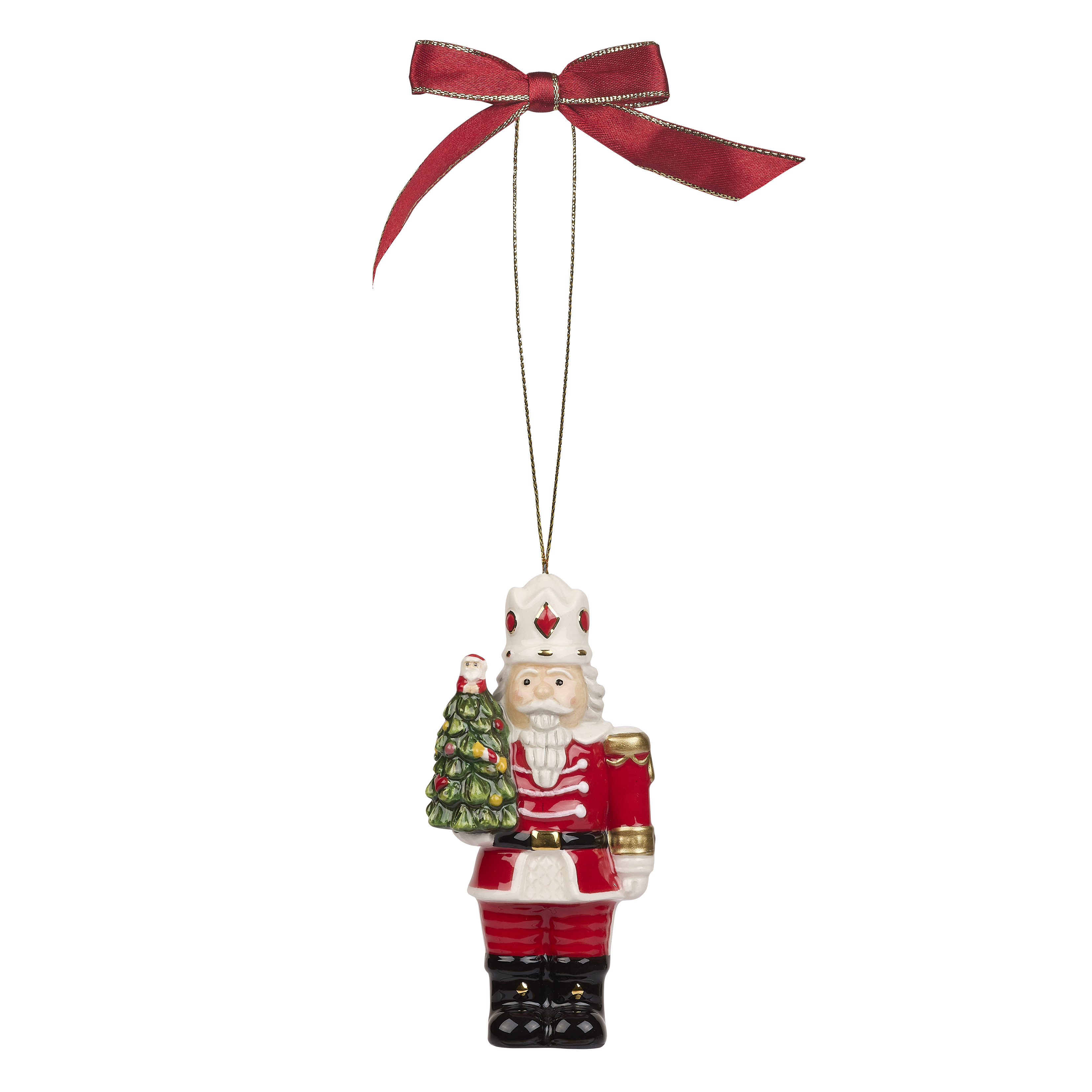 Christmas Tree Nutcracker with Tree Ornament image number null